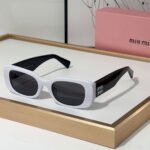 MIU MIU  Mirror leg Logo Cat eye Sunglasses Top quality
