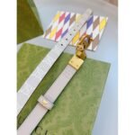 Gucci  Imported Calfskin Apricot Bottom Vintage GG Swivel Buckle Double Sided/Cuttable 20MM - Image 5