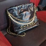 CHANEL Mini 23S Shiny Calfskin with Pearl Handbag AS3980 - Image 7