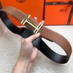 Hermes H Belt Buckle & Reversible Brown For Women, Women Belt 380MM - Image 3