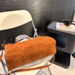 Prada Large suede handbag - Image 8