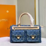 Louis Vuitton LV Monogram Neo Speedy Denim Shoulder Bag Handbag - Image 3