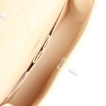 Chanel Classic Flag Bag Medium Classic Double Flap Bag Beige Caviar Silver Hardware - Image 9