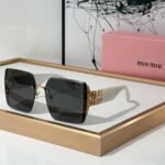 MIU MIU Mirror leg Logo Decoration Sunglasses Top quality - Image 6