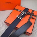 Hermes H Belt Buckle & Reversible Black For Women, Women Belt 380MM - Image 5