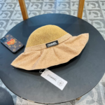Chanel Knitted Breathable Bow Basin Hat Sunhat - Image 4