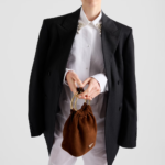 Prada Brown Suede Mini Bag - Image 2