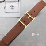 Hermes H Belt Buckle & Reversible Brown For Women, Women Belt 380MM - Image 2