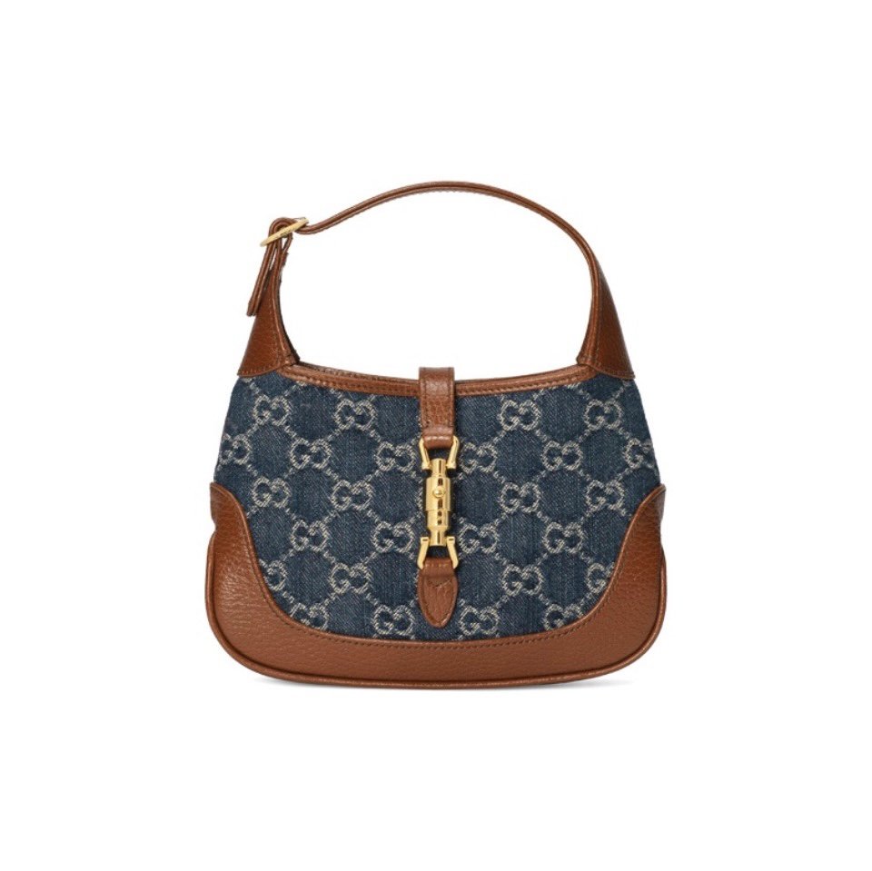 Gucci Jackie 1961 Canvas&Leather Shoulder Bags