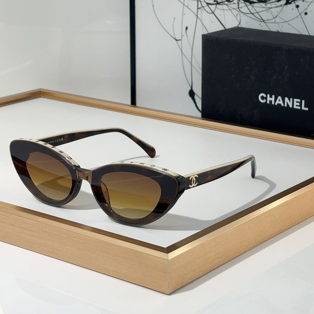 727270452153d5996d5f3fee766ae6c1cd44c144 Chanel Mirror leg Logo Cat-eye Sunglasses Top quality - Image 1