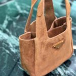 Prada mini suede tote bag 10A quality 1BA349 - Image 6