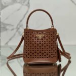 Prada Panier Leather Cutout Pattern Mini Bag - Image 4
