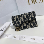 Dior Canvas Saddle Shape Wallte - Image 3