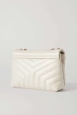 SAINT LAURENT YSL Loulou Small Quilted Leather Shoulder Bag white - Image 3