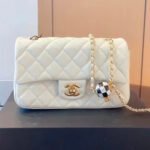 Chanel   Quilted Enamel CC Pearl Crush Mini Flap Black - Image 6
