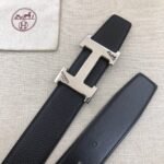 Hermes H Belt Buckle & Reversible Black For Women, Women Belt 380MM - Image 5