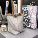 LOEWE Mini Pebble Bucket bag in soft grained calfskin - Image 3