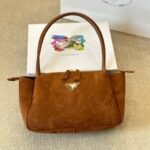 Prada Medium Suede Shoulder Bag - Image 3