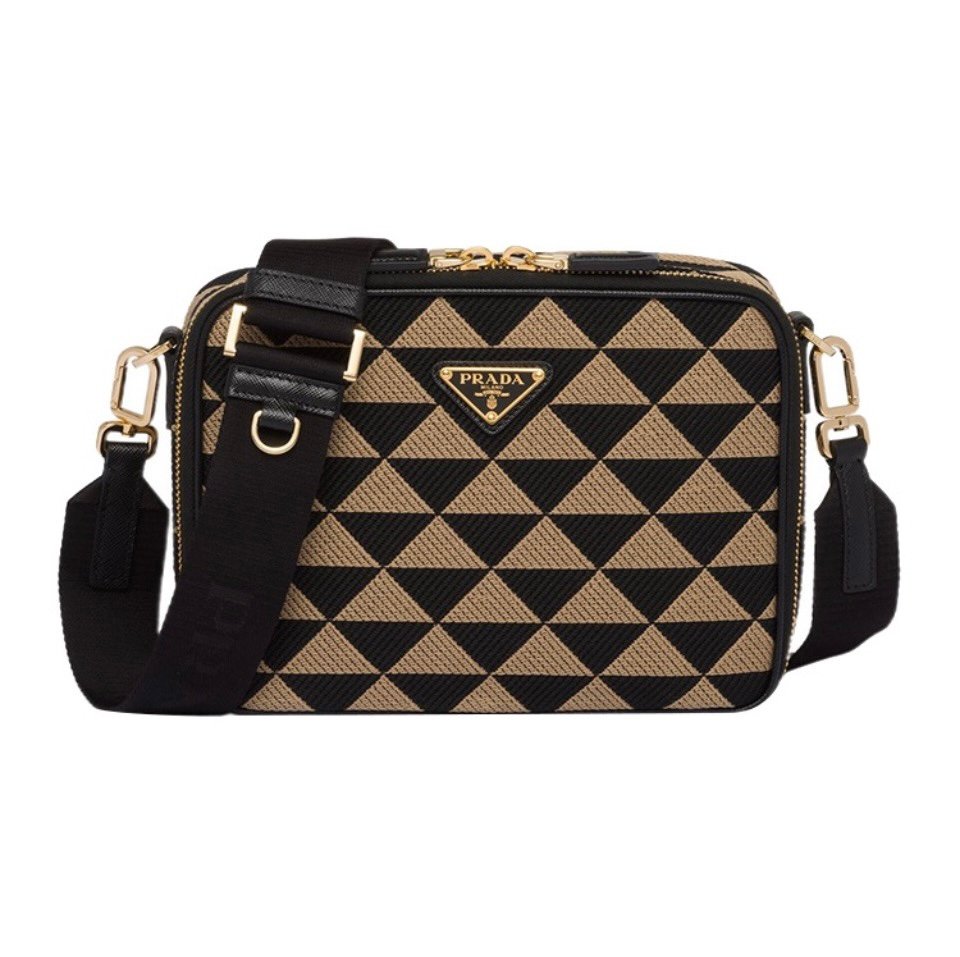 Prada Symbole Jacquard knitted handbag