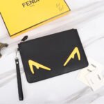 FENDI Printed Canvas Clutch - Image 11