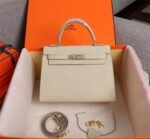Hermes Kelly Gold Buckle Bag-Epsom - Image 11