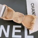 Chanel Belt With Ribbon Buckle Silver Women Belt 30MM - Image 4