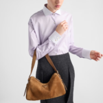 Prada Aimée Medium Suede Shoulder Bag - Image 2