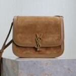 Saint Laurent YSL Brown Solferino Medium Suede Shoulder Bag - Image 2