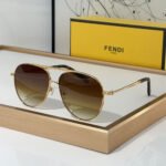 Fendi  Aviator metal Sunglasses Top quality