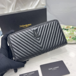 Saint Laurent YSL Caivar  Zipper Long Wallet - Image 2