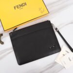 FENDI Printed Canvas Clutch - Image 8