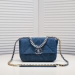 Chanel 19Bag Denim Canvas Handle Crossbody Bag - Image 3