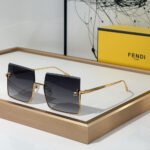 Fendi  Half Frame Thin Metal Frame Sunglasses Top quality - Image 2