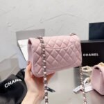 Chanel Classic Pink Flag Bag Small 20cm- - Image 5