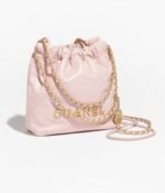 CHANEL 22 MINI HANDBAG Shiny Calfskin & Gold-Tone Metal Light Pink - Image 2