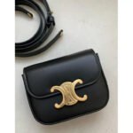 CELINE MINI TRIOMPHE IN SHINY CALFSKIN BLACK - Image 3