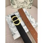 Dior cowhide and bottom leather, palladium plated pure steel buckle 35MM - Image 7