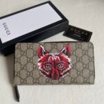 Gucci Unisex GG Supreme Printed Long Zipper Wallet - Image 3