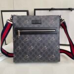 GUCCI Classic Canvas&Leather Crossbody Bag - Image 3