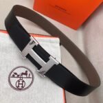 Hermes H Belt Buckle & Reversible Black For Women, Women Belt 380MM