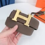 Hermes H Belt Buckle & Reversible Brown For Women, Women Belt 380MM - Image 5