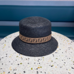Fendi Straw Flat Top Hat  Sunhat