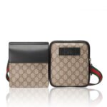 GUCCI Canvas & Leather Crossbody Waist Bag