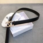 Chanel Belt With Double C Buckle Black Women Belt 30MM