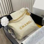CHANEL Mini 23S Shiny Calfskin with Pearl Handbag AS3980 - Image 9