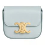 CELINE MINI TRIOMPHE IN SHINY CALFSKIN Blue