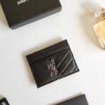 Saint Laurent YSL Monogrm Sheepskin Card Bag - Image 4