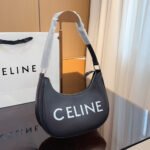 Celine Triomphe Half Moon Leather Handbag Shoulder Bag - Image 5