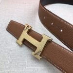 Hermes H Belt Buckle & Reversible Brown For Women, Women Belt 380MM - Image 2