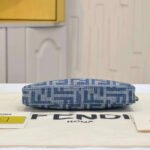 Fendi Baguette Light blue FF chain denim clutch bag - Image 4